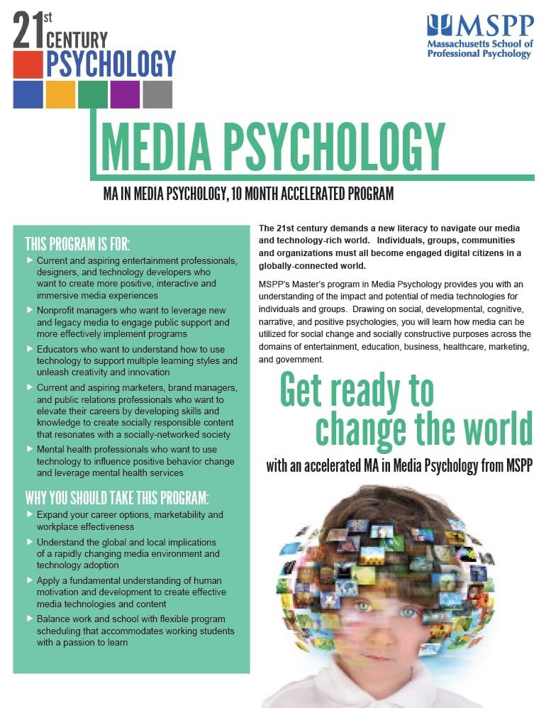 Media Psychology Master's Degree MSPP.edu Media Psychology Master's Degree MSPP.edu